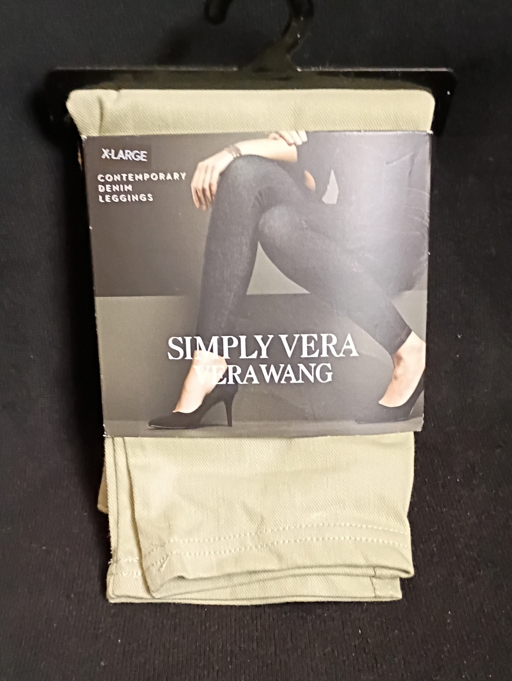 *NWT* Simply Vera Vera Wang Women's Contemporary Denim Leggings - Light Olive
